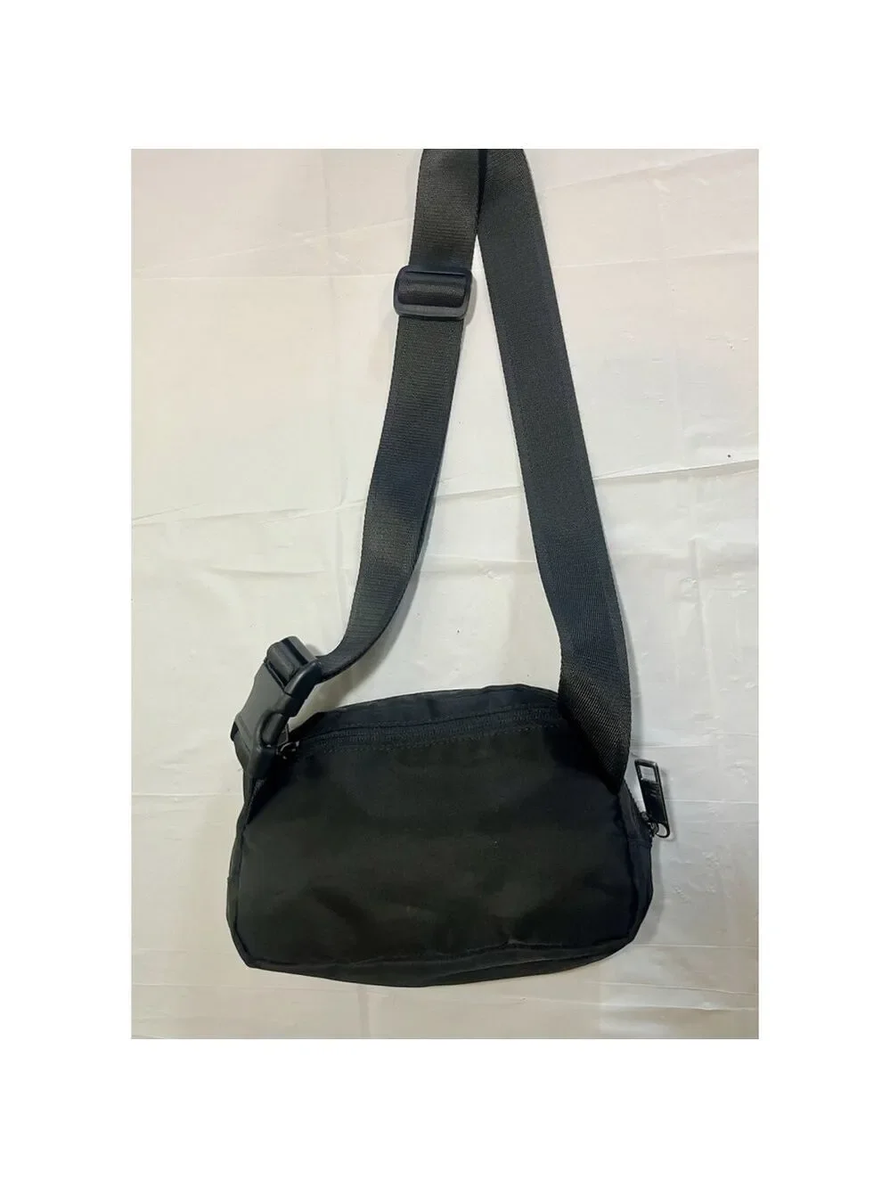 PanderEverywhere Nylon Messenger Bag fanny crossbody Black Onyx
